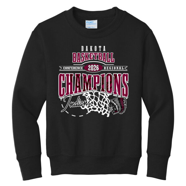 Dakota BB Season 2026 - Youth Core Fleece Crewneck Sweatshirt Thumbnail